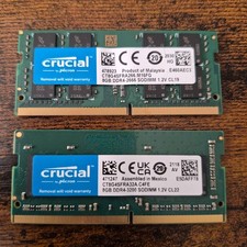 Crucial 16GB DDR4 Kit - 8GB 2666Mhz  8GB 3200Mhz Sodimm