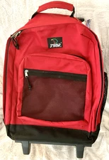 J World Sport 18” Rolling Backpack RB-217 Red