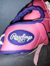 Rawlings PL91PP Player Series Pink Purple Vinyl RHT Baseball Glove 9 Inches