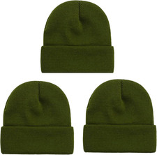 3 Packs Unisex Beanie Hats for Men Women Winter Knit Beanies