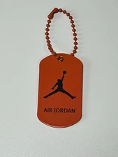 LOT OF 2 - Nike Air Jordan Jumpman 23 Hang Tag Metal Orange Keychains