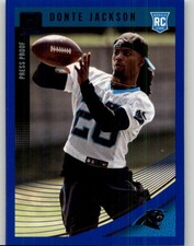 2018 Donruss Donte Jackson Press Proof Blue Rookie #373 RC Carolina Panthers