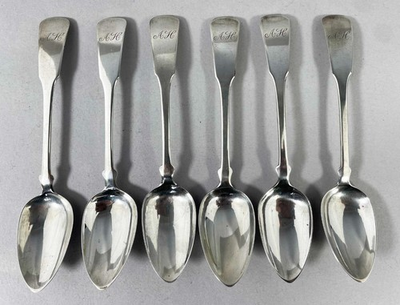 #ad #ad GLASGOW SCOTTISH STERLING SILVER SPOONS TEASPOONS SET of 6 W HANNAY 1826 86g GBP 165.00