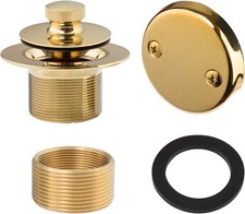Lift Turn Tub Trim Set with Two-Hole Overflow Faceplate, All