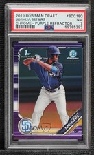 2019 Bowman Draft Chrome Purple Refractor /250 Joshua Mears #BDC-180 PSA 7 02d2