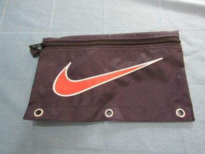 Vintage 90s Nike Swoosh Notebook Pencil Holder Pouch Blue for 3-ring binder  }