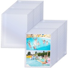 40 Pcs 5" x 7" Photo Sleeves Rigid Card Protectors Clear Waterproof Hard Plas...