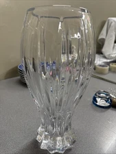 Cut Crystal Glass Vase / 12" Height x 4.5" Top