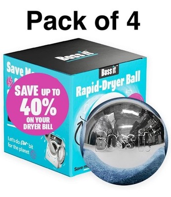 4x Boss It Schnelltrockner Ball Verbesserung Wäschetrockner Effizienz Sparen Sie 40% Beschleunigung