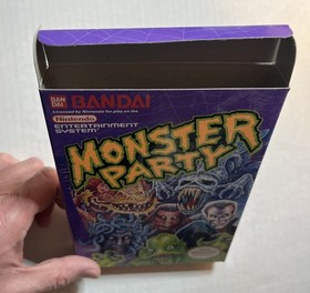 Monster Party Nintendo NES Game Box - Excellent Condition- No Game Or Manual
