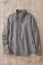 Coldwater Creek Jacquard Quarter Zip Sweatshirt, 3 Colors & All Size