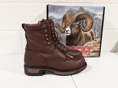 ROCKY Original Ride Steel Toe Waterproof Lacer Western Boots Model 6717 9.5W New