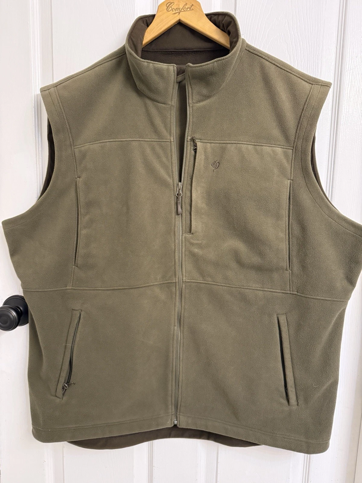 Duck Camp Vantage Fleece Outdoor Vest Full Zip Pockets Hunting Green Men's 2XL