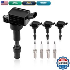 TEMSONE UF816 Set of 4 Ignition Coil Packs Spark Plugs for Hyundai Kia