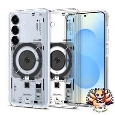 NEW Spigen Galaxy S25 Case MagSafe Compatible Clear with Strap Hole US Military