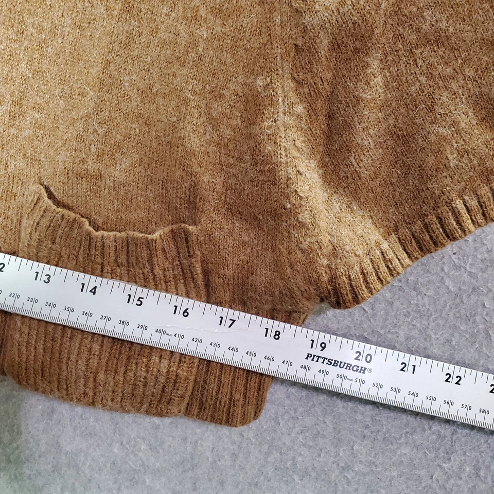 Classiques Entier Mujeres Suéter Grande Marrón Tejido Cárdigan Mezcla Lana Poncho Foto 3 de 4