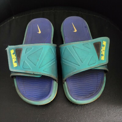 used mens nike slides 9.5 Vintage Y2K Nike Slides Black/Gray Mens 9 Rare | eBay main image 4