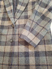 Vintage 80s Lawrence Bruce Sz. 12 Women s Plaid Wool Blend Jacket