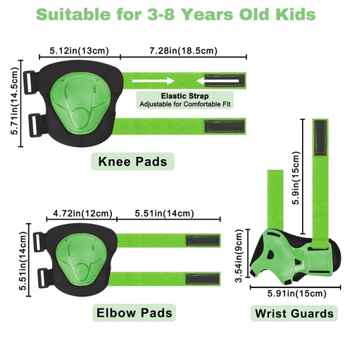 Knee Pads for Kids Knee and Elbow Pads Wrist Guards Adjustable Protective Gea... - Picture 5 of 6