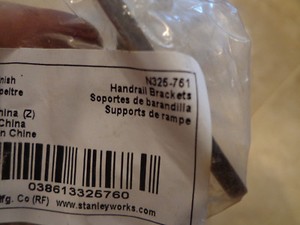 National Hardware Handrail Bracket in Pewter Finish New N325-761