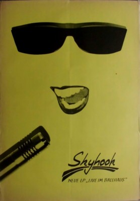 SKYHOOK - 1981 - Plakat - In Concert - Live im Ballhaus Tour - Poster