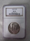 1943 S Walking Liberty Half Graded MS64 By NGC Cert. #3002938-013