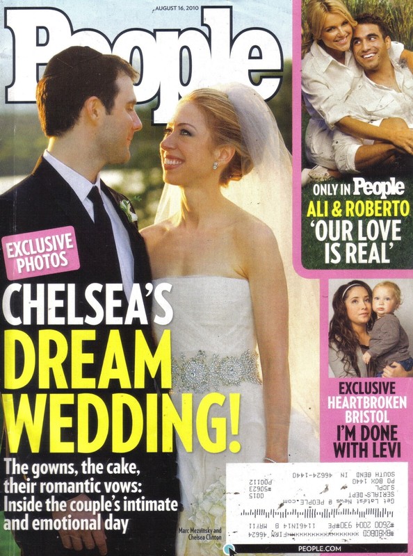 PEOPLE MAGAZINE 8-16-10 CHELSEA CLINTON WEDDING, BRISTOL PALIN