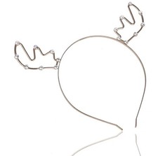Christmas Gift Party Headbands Hairbands Rhinestone Alloy Deer Horn Antler Shape