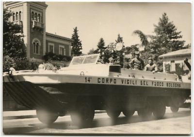 BOLOGNA, PHOTO, HALF AMPHIBIAN OF THE 14TH FIRE BRIGADE