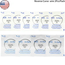 US 10 Packs Dental Orthodontic Reverse Curve Niti Arch Wire Round Rectangular