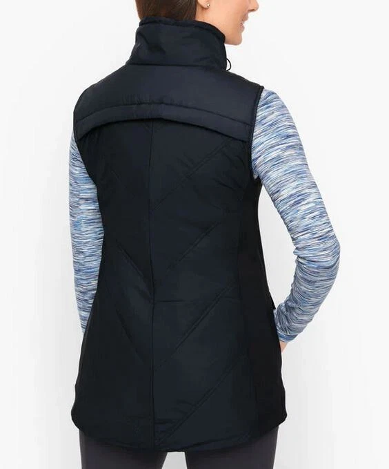 Navy quilted shop vest womens