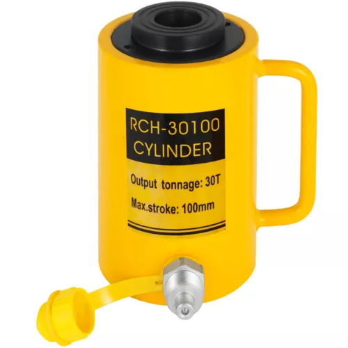 30T 100mm Stroke Hollow Plunger Hydraulic Cylinder Jack Pulling Ram Heavy Duty - Picture 11 of 12