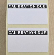 Calibration Record Labels Next Due Reminder Stickers 50mm x 30mm REMINDER