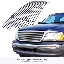 Fits 1999-2002 Ford F-150/Expedition Upper Stainless Chrome Billet Grille Insert