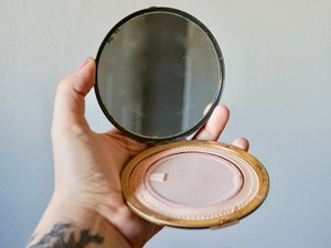 Empty Eyeshadow Powder Case With Palette Pans Black Round Cosmetic Compact Mirror Container Makeup Aluminum