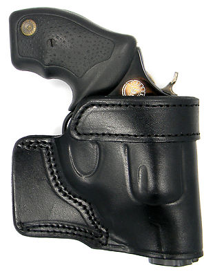 Right Hand Black Leather Yaqui Speed Draw Belt Holster for CHARTER 44 BULLDOG