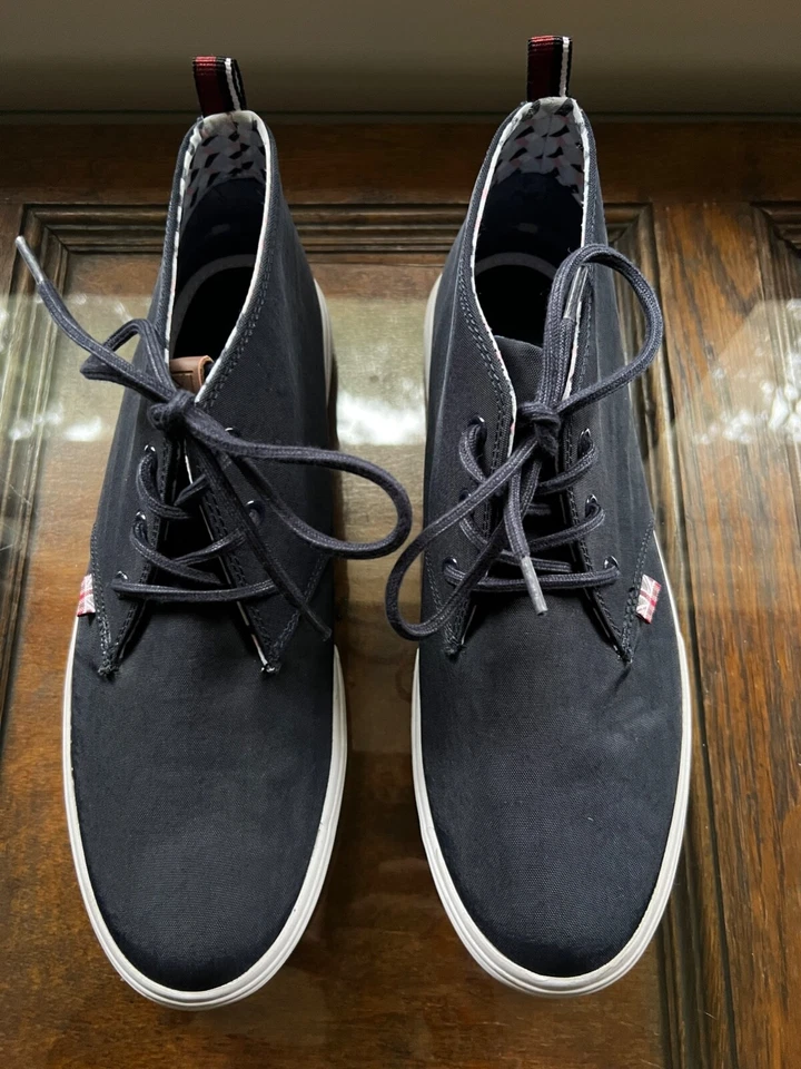 Ben Sherman Мужская синий холст чукка стиль шнурует вверх обувь США 11 EUR 44 Великобритании 10  - Изображение 2 из 4