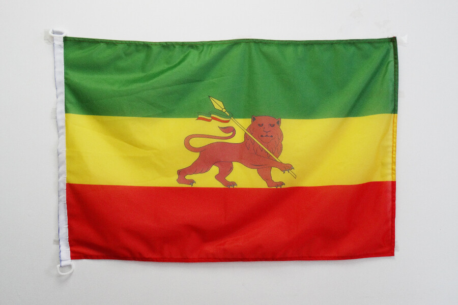 BANDERA NAUTICA de ETIOPIA CON LEON 45x30cm - Pabellón de conveniencia ETÍOPE CO