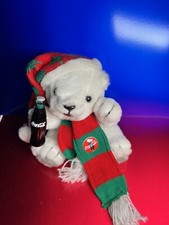 1999 Plush Polar Bear Sweater Coke Bottle. Coca Cola. Multicolor. Used.