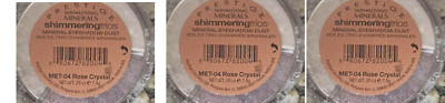 Lot 3 Prestige Minerals Shimmering Trios Eye Shadow Dust MET-05 Rose Crystal