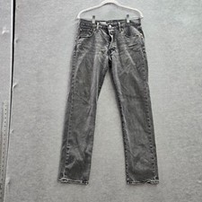Levi's 501 Men Jeans 30x30 Gray Denim Straight Original Button Fly Cotton READ
