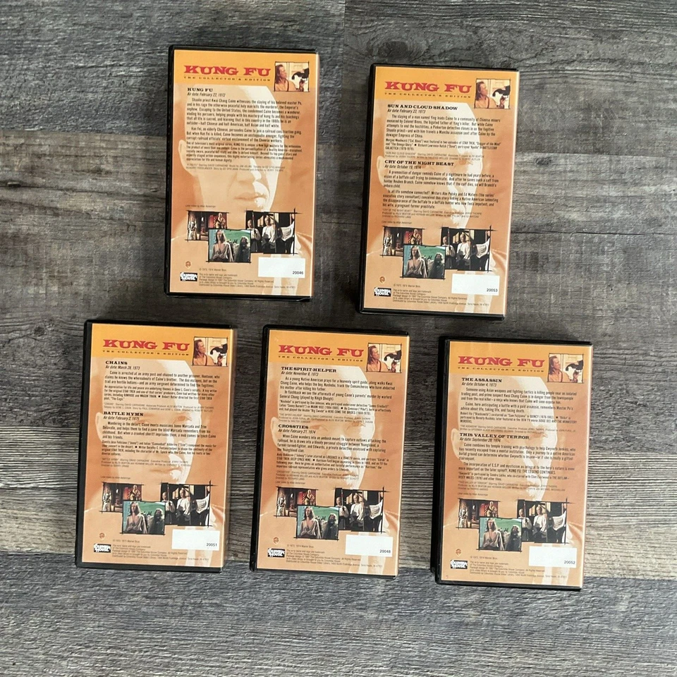Лот из 5 кунг-фу коллекционное издание Carradine VHS ленты боевых искусств ТВ - Изображение 2 из 4