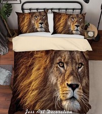 3D Lion Quilt Cover Set Duvet Cover Bedding Pillowcases