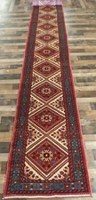 2'5"x22' Handmade wool Seneh  Authentic 500 KPSI Oriental Geometric rug runner