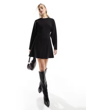 Stockholm Atelier & Other Stories Womens Seam Detail Mini Dress Black Sz 8