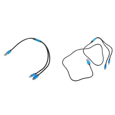 Universal Multiple Port Charging Cable with USB C/MicroUSB Connectors for Phone