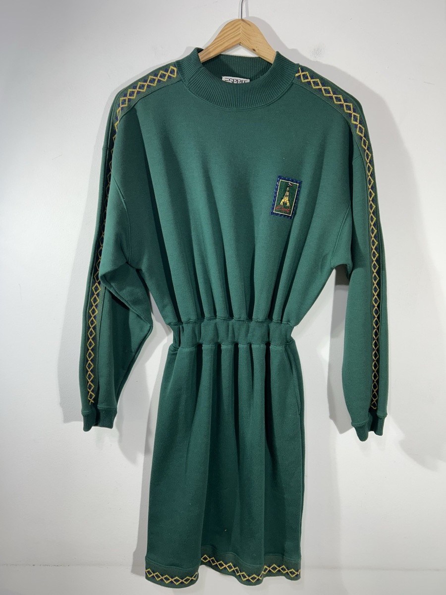 Vintage Espirt TEEN Dress Size: 14-16 Age 15 Green Dress One Piece