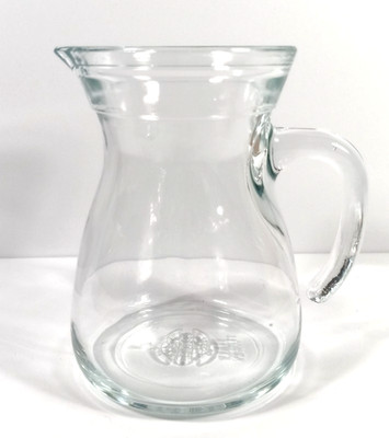 Cerve Italy Clear Glass Pitcher Jug 5.5'' Tall Stamped