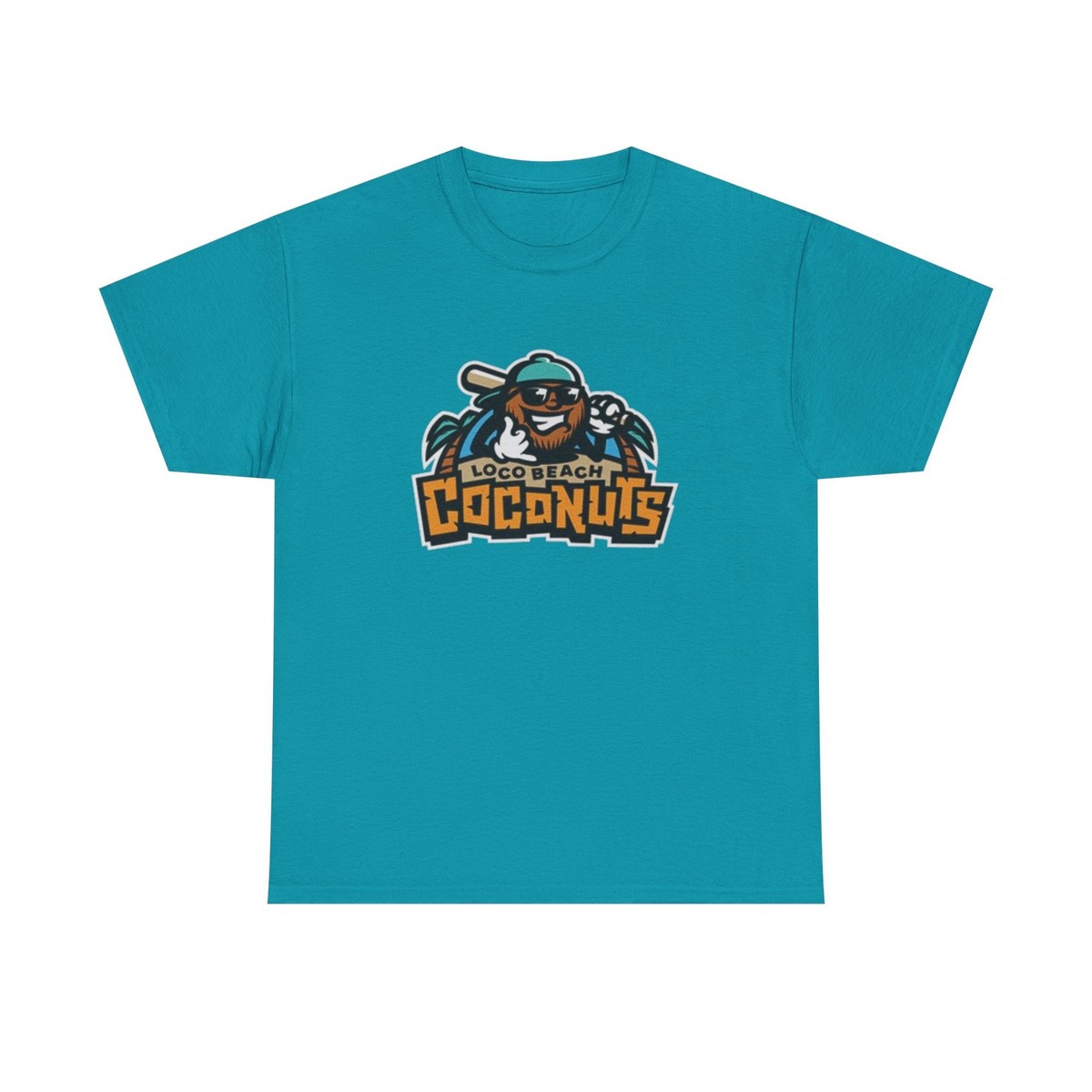 Loco Beach Coconuts Printed T-Shirt Savannah Bananas Baseball