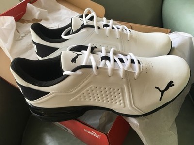 PUMA Men's Viz Runner Cross-Trainer Sz 10.5 White/Black NEW IN Original BOX E70L